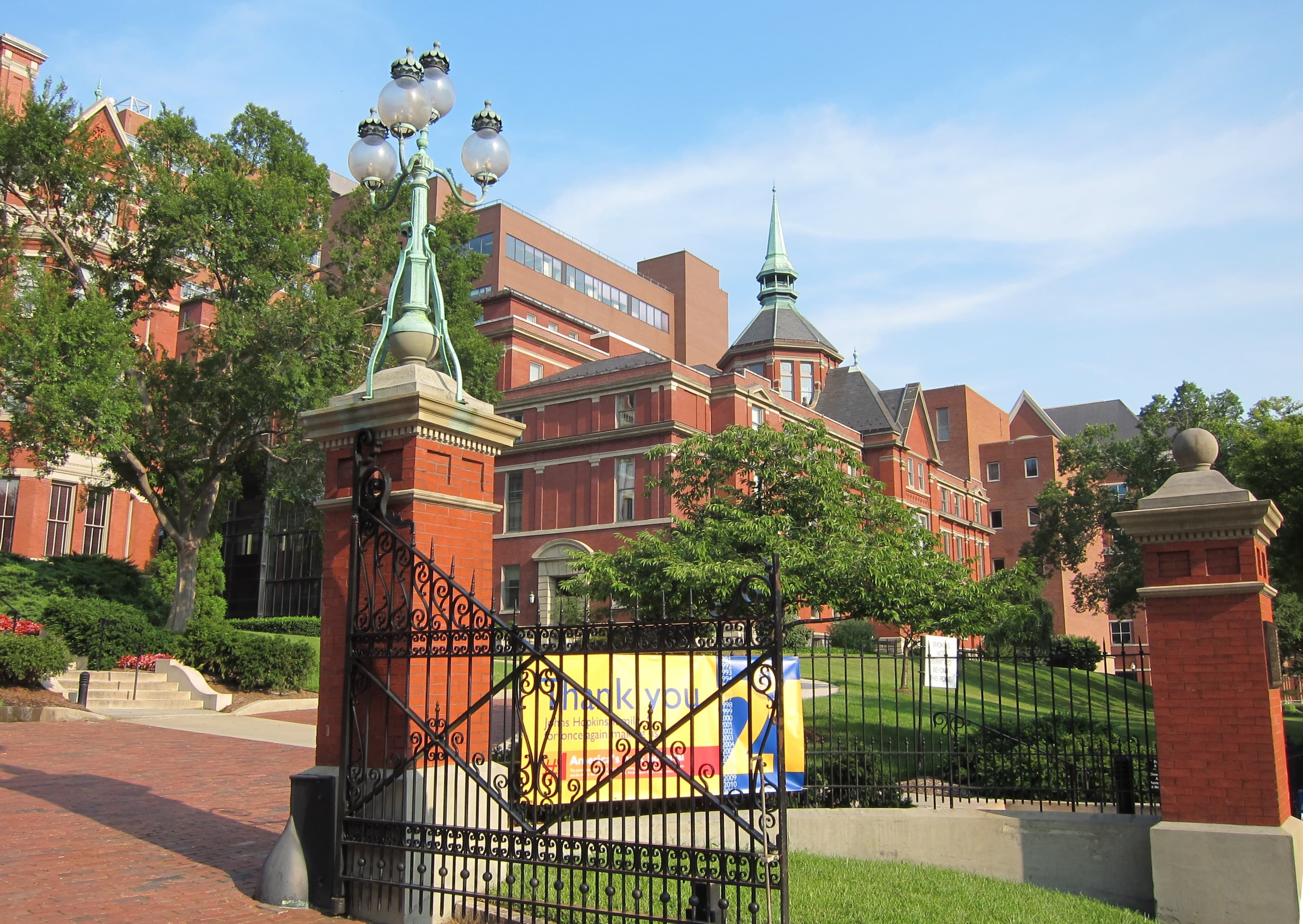Historic Johns Hopkins Hospital dome in Baltimore